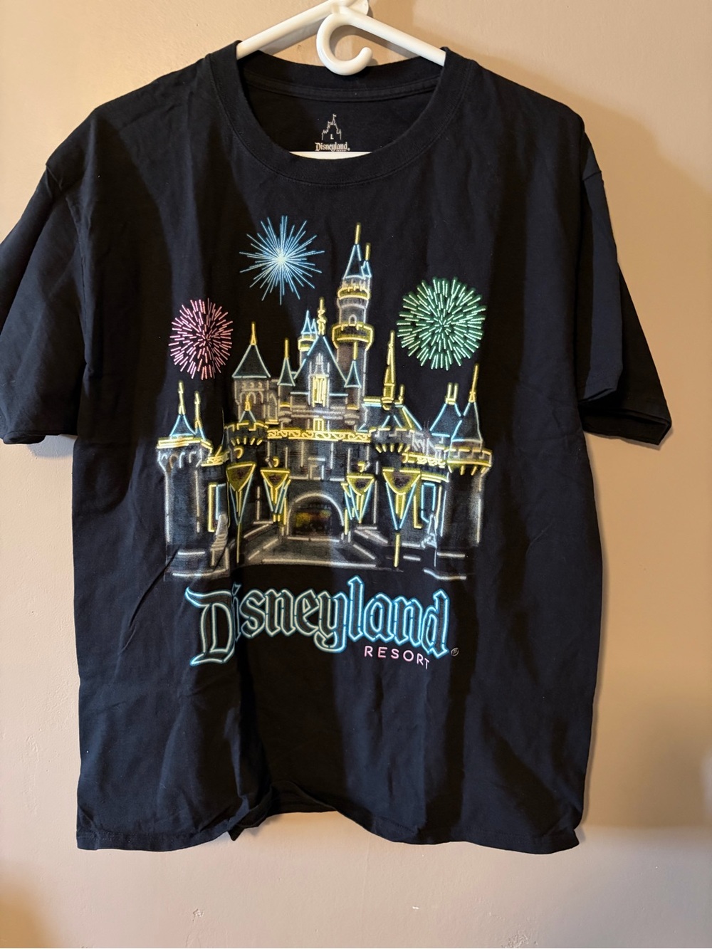 Men’s Disneyland Neon Castle Graphic Tee